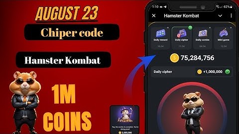 23 August Daily Chiper Code | Hamster Kombat daily cipher code