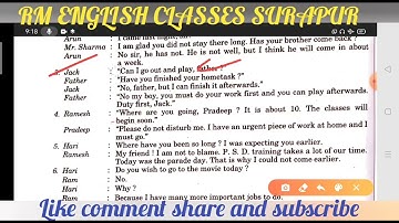 Indirect Dialogue from excellent book Class 12 Excercise 11 solved by Ramesh Sir