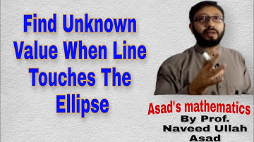 Find Unknown Value When Line Touches The Ellipse