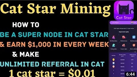 Cat Star - How to be a Super Node & Earn $1,000 in Every Week & Earn Unlimitedeferral 100% Legit