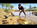 We Found Treasure In The River With Metal Detector Machine / New Metal Detecting Video In River 🤷