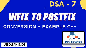 Infix to Postfix Conversion rules example Urdu/Hindi || Jawad Aslam
