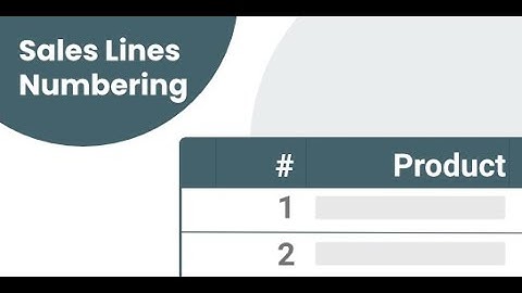 Odoo Apps - Sales Lines Numbering | Odoo 15