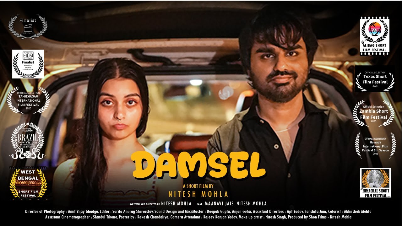 DAMSEL | WATCH TILL END | DARK COMEDY THRILLER - SHORT FILM | NITESH MOHLA | MAANAVI JAIS