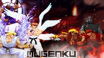 Holy Ryu, Angel Ken, God Akuma vs Evil Ryu, Evil Ken, Shin Oni Akuma! Epic 3v3 Tag Team! MUGEN