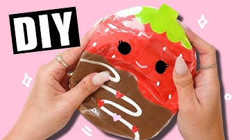 DIY paper squishy squishmallow 🍓🍫