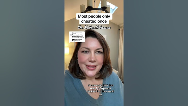 Most people only cheated once