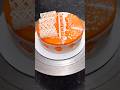 unique design orange color mirror glaze decor cake art design #effect #cake