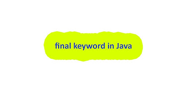 final Modifier | final Keyword in Java | Java tutorial
