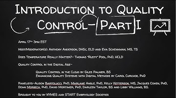 Introduction to Quality Control Part I