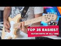 Top 35 EASIEST Guitar Riffs OF ALL TIME