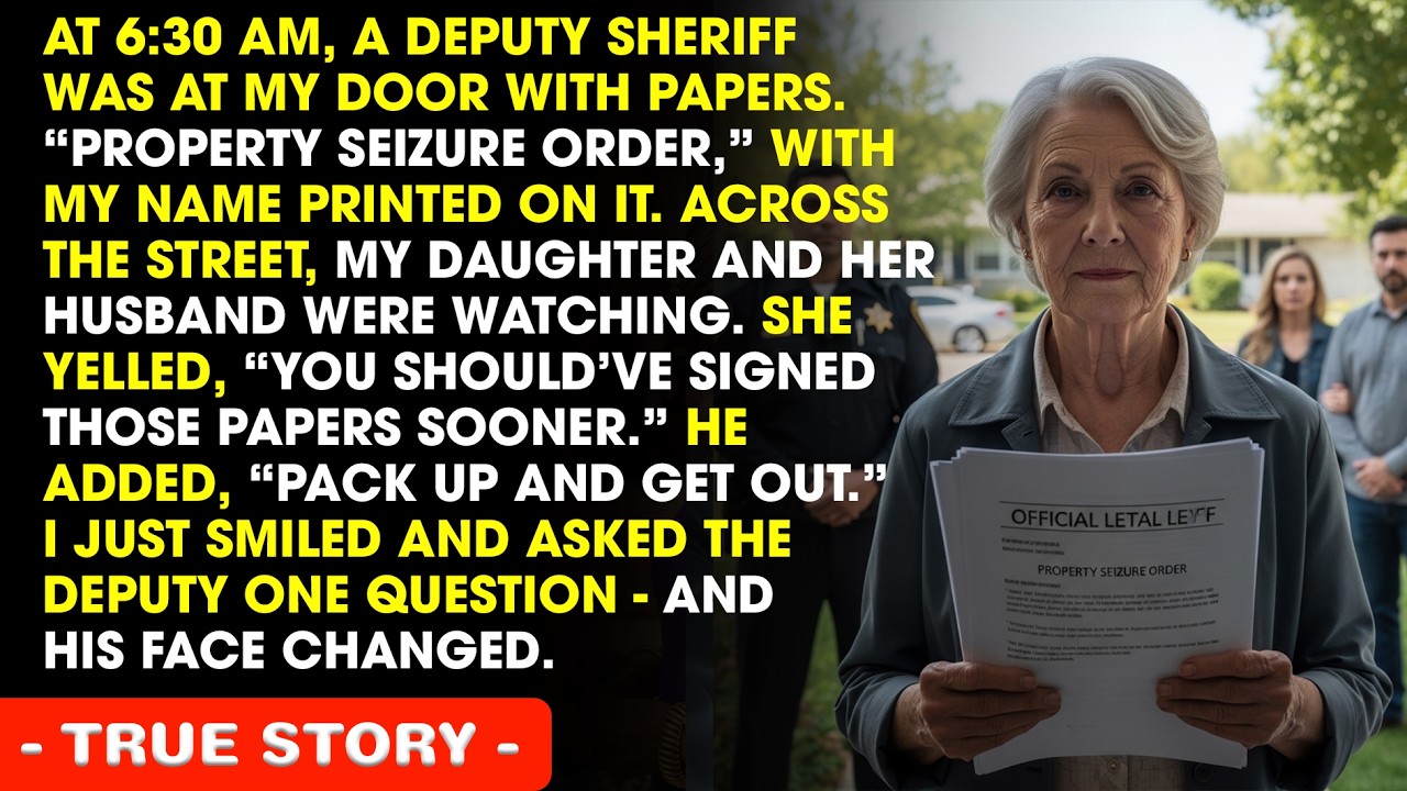 At 6:30 A.M., A Deputy Sheriff Arrived With A Property Seizure Order — My Daughter Filed It