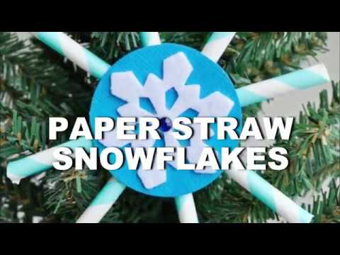 Snowflake Wreath from Paper Straws