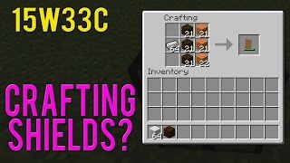 Minecraft 1.9 - How To Craft Shields (15w33c)