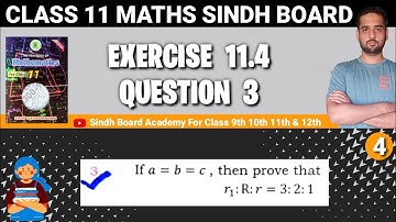 Sindh Board First year Mathematics Chapter 11 Exercise 11.4 Question 3 Application of Trigonometric