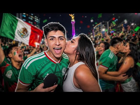 Mexico won and this is how the madness went down at the Angel "I went to give away kisses"