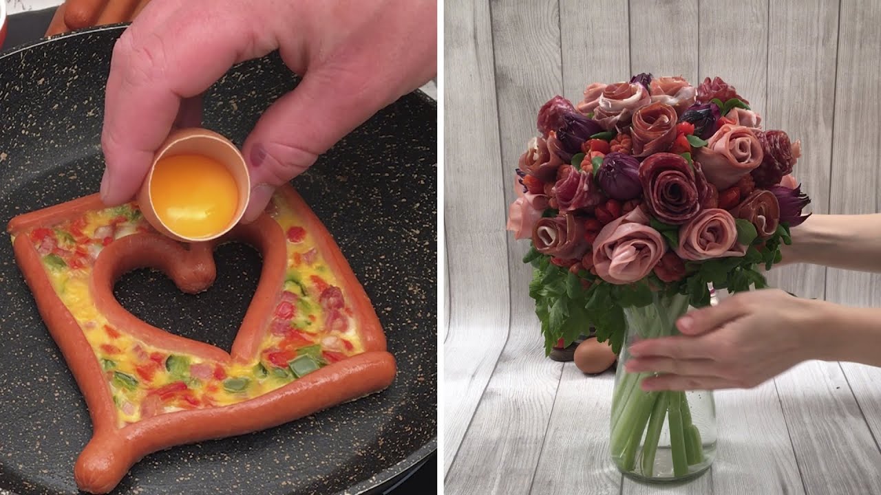 An Extraordinary Valentine's Day 🥰 Deli Meat Bouquet 💐 Avocado Heart