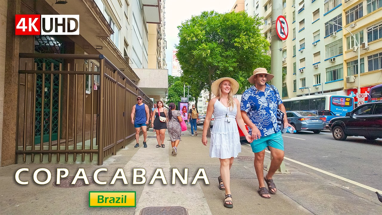 Life Along One of Rio’s Most Famous Avenues 🇧🇷 Copacabana Walk (4K)