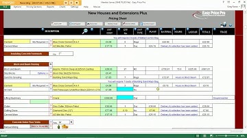 Estimating Software -  Easy Price Pro - Demonstrating NHE & TB