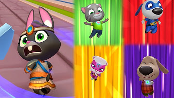 Talking Tom Hero Dash All Ultra Outfits X Time Rush Hero Becca All Raccoon Bosses Gameplay