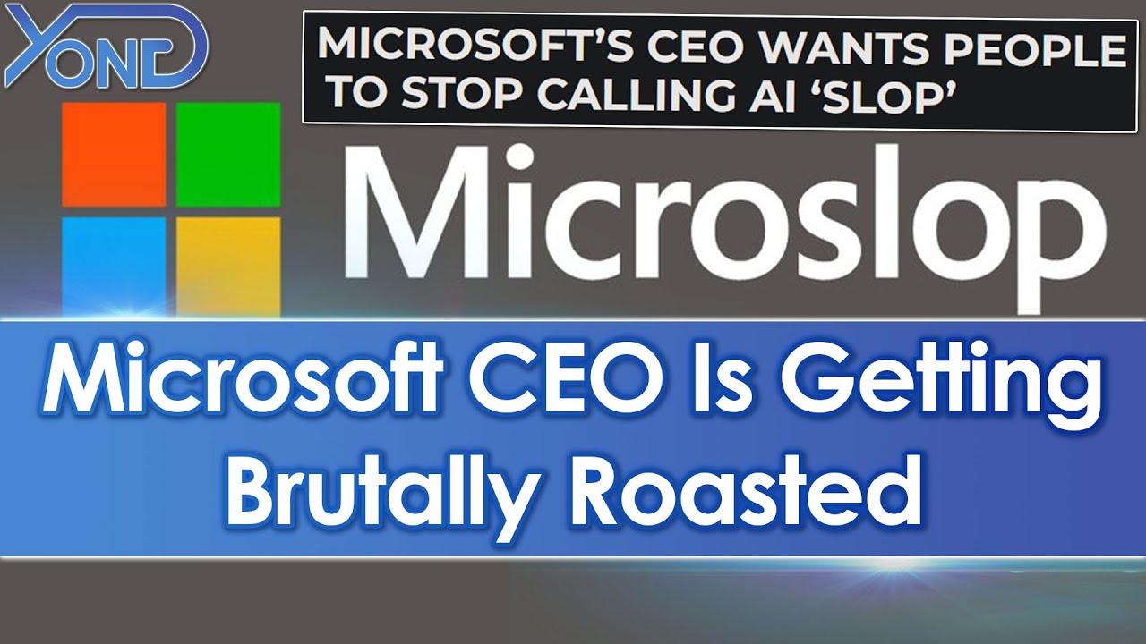 Microsoft CEO Brutally Mocked After Saying We Should Stop Calling AI "Slop" Microsoft CEO Brutally Mocked After Saying We Should Stop Calling AI "Slop"