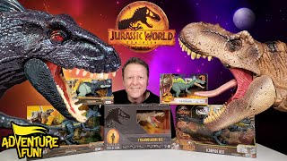 Jurassic World Dominion Dinosaur Toy Action Figures TRex & Indoraptor Toy Review AdventureFun!