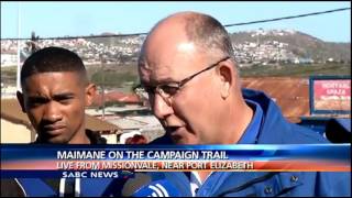 Maimane on the campaign trail in Port Elizabeth