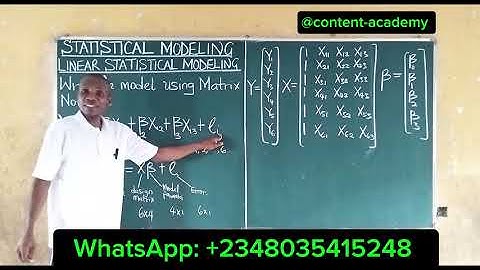 Linear Models in Matrix Form
