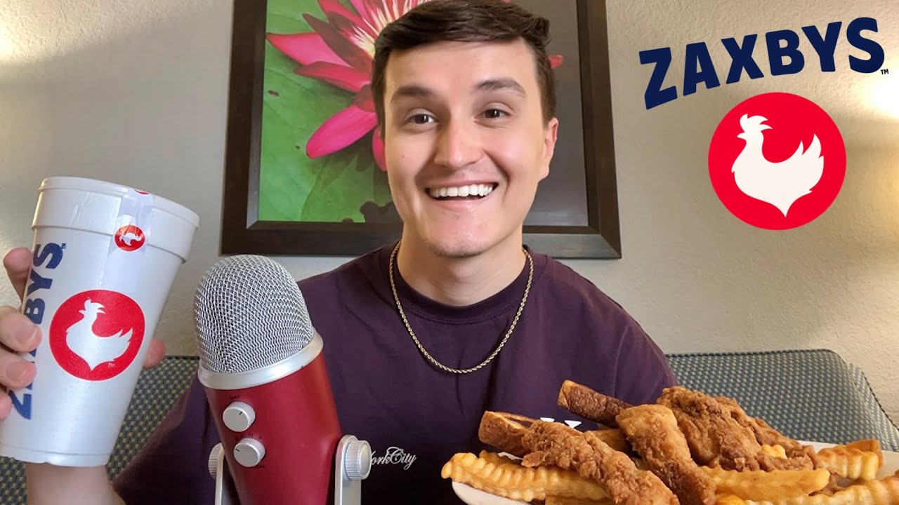 ASMR | Впервые ем курицу и картошку фри из Zaxbys (мукбанг) ​​🐔🍟