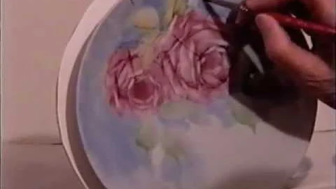 China Painting Tutorial - American Beauty Roses & ...