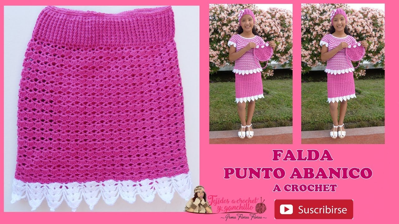 COMO TEJER UNA FALDA CROCHET Y RÁPIDO VÍDEO PASO A PASO - YouTube