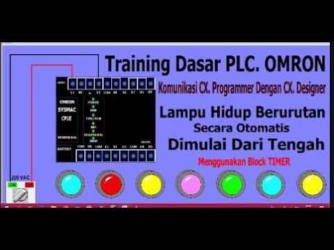 Training Dasar PLC. Omron, Membuat Rangkaian Lampu Hidup Dimulai Dari