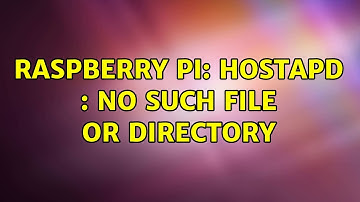 Raspberry Pi: hostapd : no such file or directory