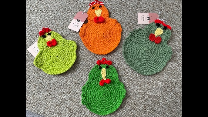 How to crochet a chicken potholders bow tie a different pattern tutorial for beginners - YouTube how-to-crochet-a-chicken-potholders-bow-tie-a-different-pattern-tutorial-for-beginners-youtube