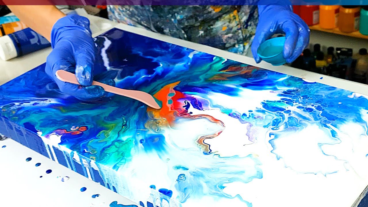 Ocean Baroque ~ Easy & Gorgeous Acrylic Pouring Technique ????Just PAINT AND  WATER | Dutch Pour - YouTube