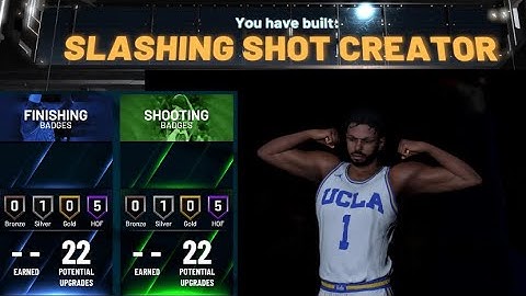 NBA 2K22 Slashing Shot Creator Build Tutorial! Hall Of Fame Finishing & Shooting Badges!