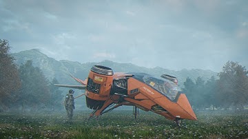 Spaceship | Concept Art | Blender 4.2