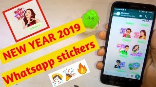 New year 2019 whatsapp stickers 🔥🎉 | awesome new year stickers in whatsapp 🎊✨ screenshot 1