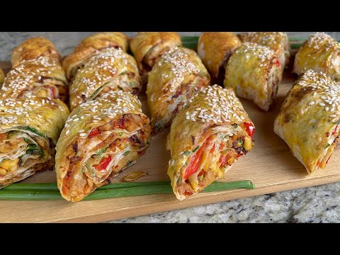 Видео: Сочные Хрустящие Закусочные Рулетики из Лаваша-Вкуснятина!