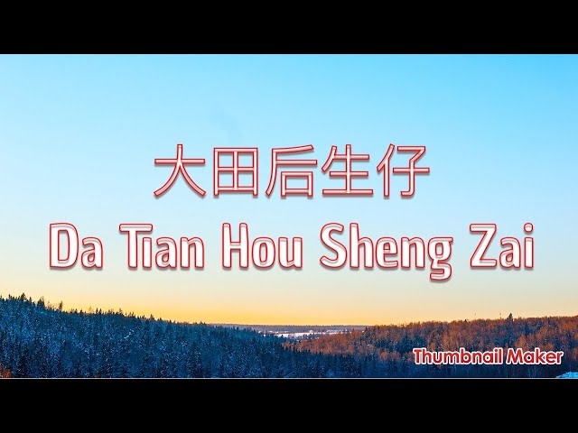 Da Tian Hou Sheng Zai | 大田后生仔 | lyrics Pinyin class=