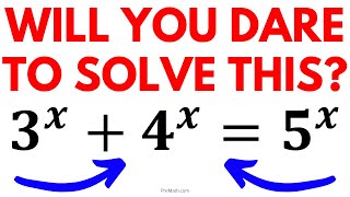 Will You Dare to Solve this Exponential Equation? | Easy Explanation