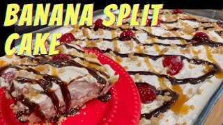 Easy BANANA SPLIT CAKE - Cool - Delicious - Fun! No-Bake Dessert