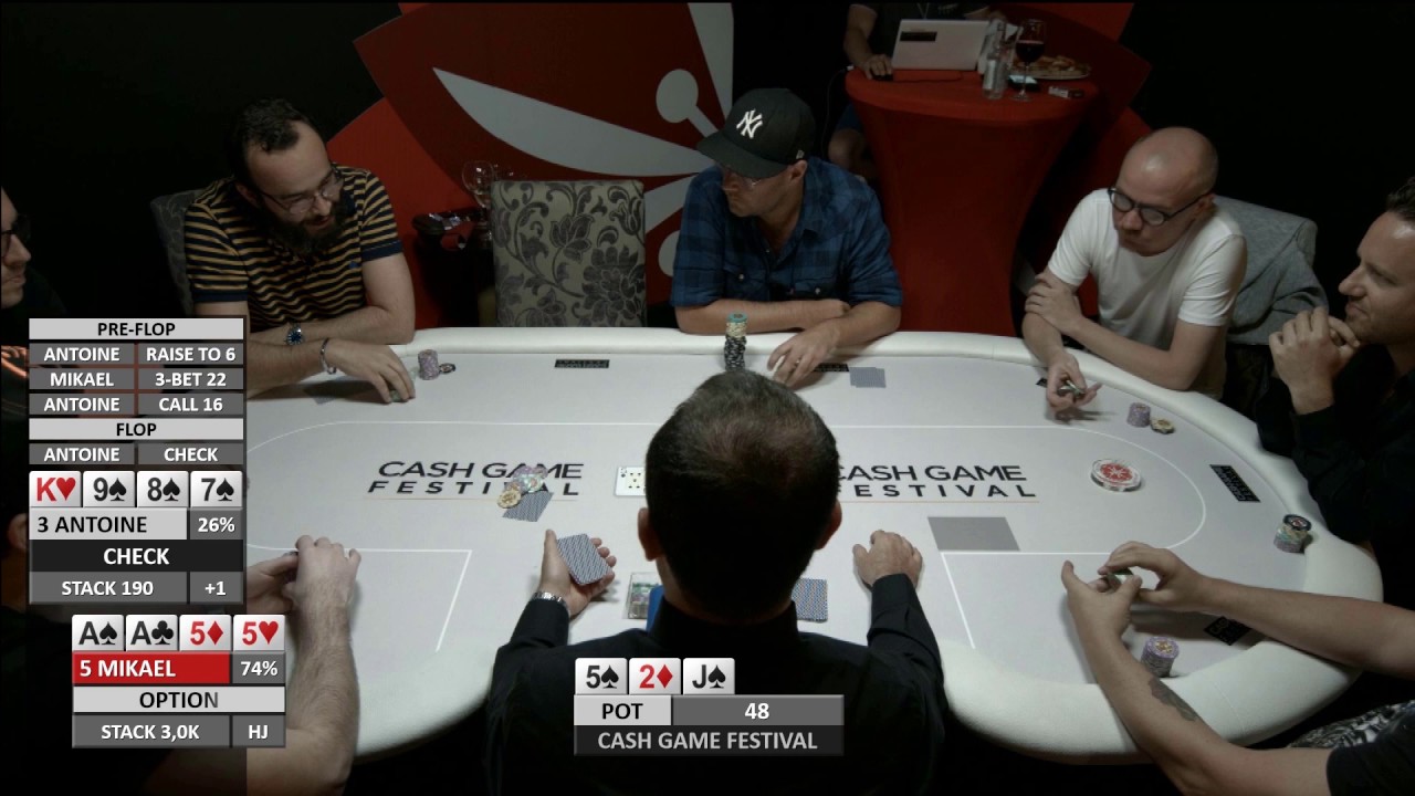 Cash Game Festival 2017 - Set of Fives Holds in PLO - YouTube