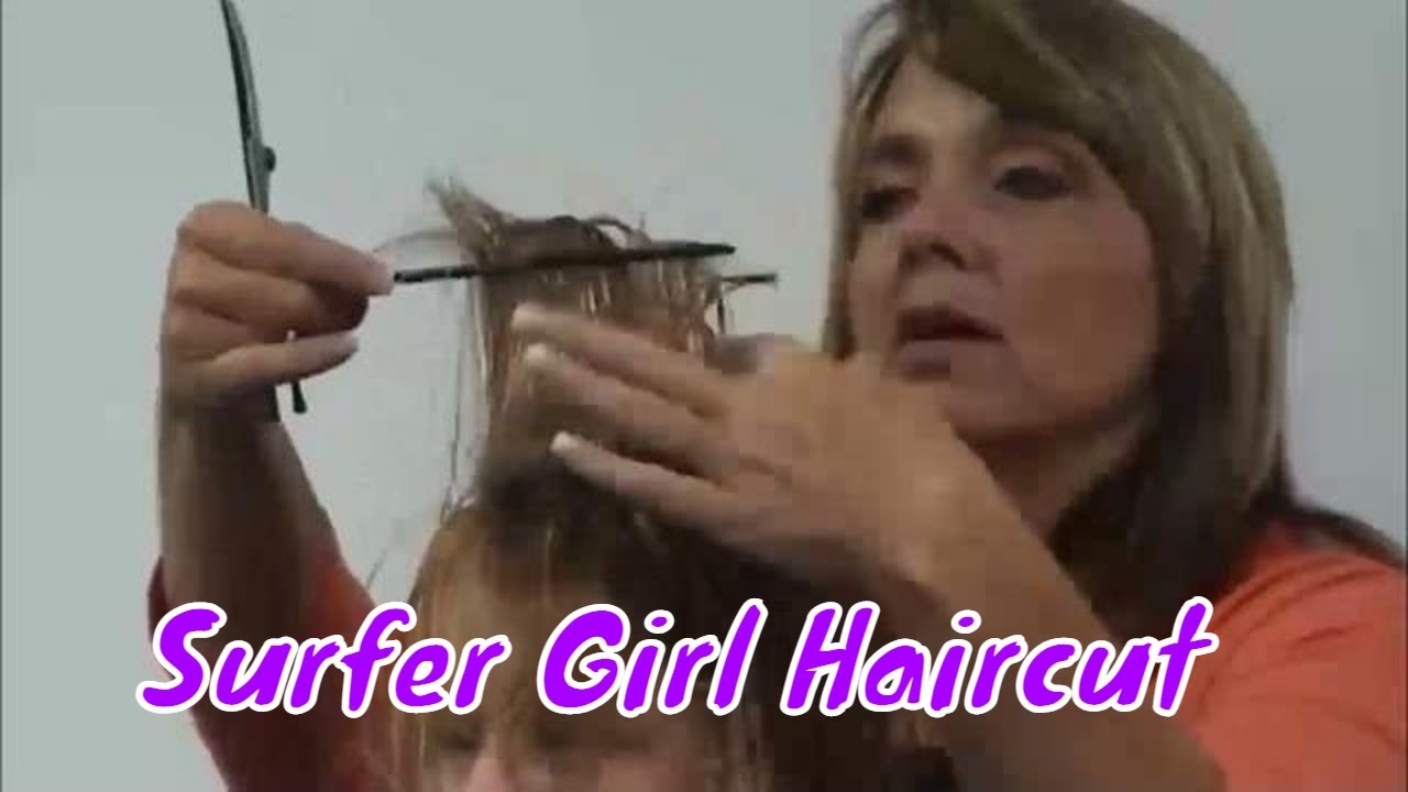 How to cut a surfer girl's hair step by step 