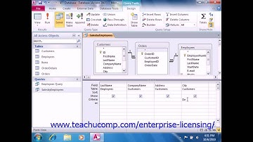 Microsoft Office Access Tutorial 2010 Queries Lesson 7.8 Employee Group Training