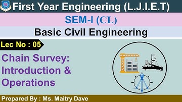 Lec-05_Chain Survey: Introduction & Operations | Basic Civil Engineering | First Year Engineering