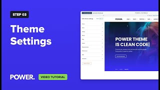 Step 03 – Theme Settings – POWER Tutorial