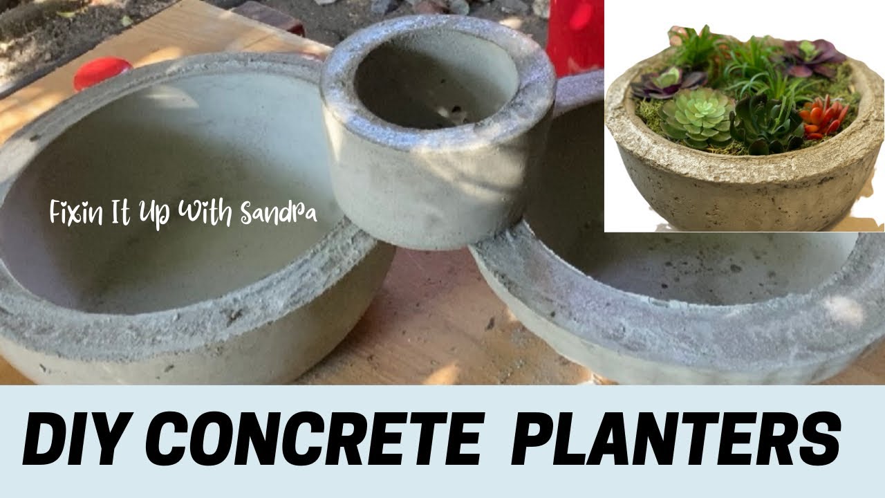 How to make your very own concrete planters/bowls. DIY Tutorial - YouTube