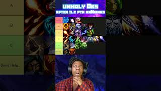 Unholy DKS after DPS Tierlist for 11.2 Mythic+ #worldofwarcr…