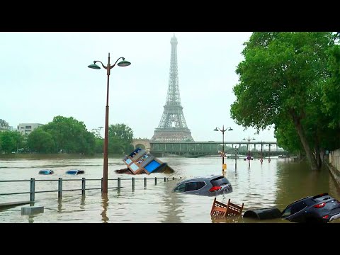 Europe is suffering from natural disasters! Storm, flood and hail in Paris, France
